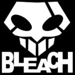 Bleach anime logo – hollow skull mask icon with franchise name