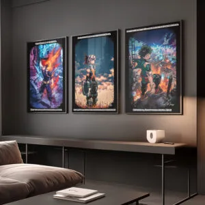 My Hero Academia anime wall poster celebrating Class 1-A heroes with high-resolution manga quote print and vivid colours