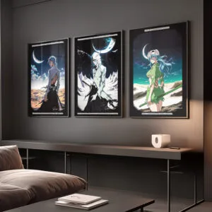 Bleach anime wall poster featuring Ichigo Kurosaki with a vibrant manga quote high-resolution print