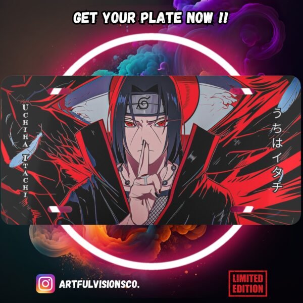 Anime character themed license plate, limited edition.