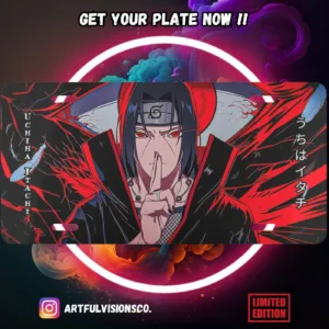 Naruto Shippuden anime aluminium license plate with vivid full-colour manga print on a durable metal plate