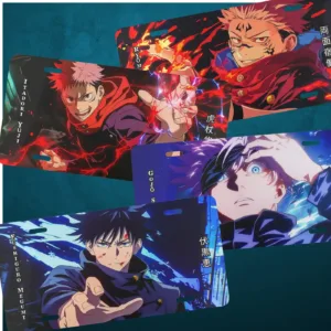 Jujutsu Kaisen anime aluminium license plate with vivid full-colour manga character print on durable metal