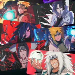 Naruto Shippuden anime aluminium license plate with vivid full-colour manga print on a durable metal plate